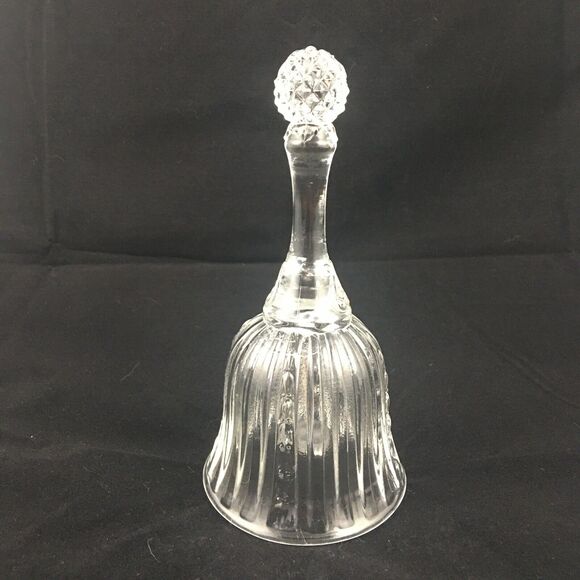 Fenton Antique Vintage Glass Bell Fabrege Pineapple Clear - Picture 1 of 5